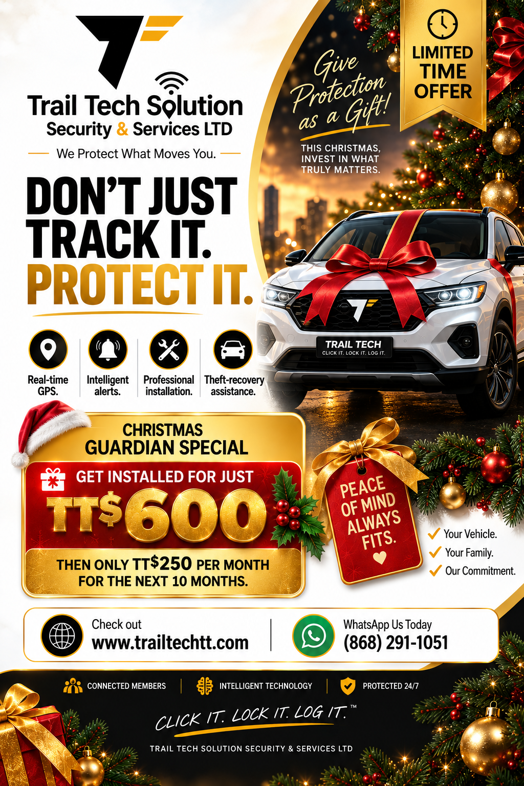 Trail Tech Don't Just Track It Protect It Christmas Guardian Special