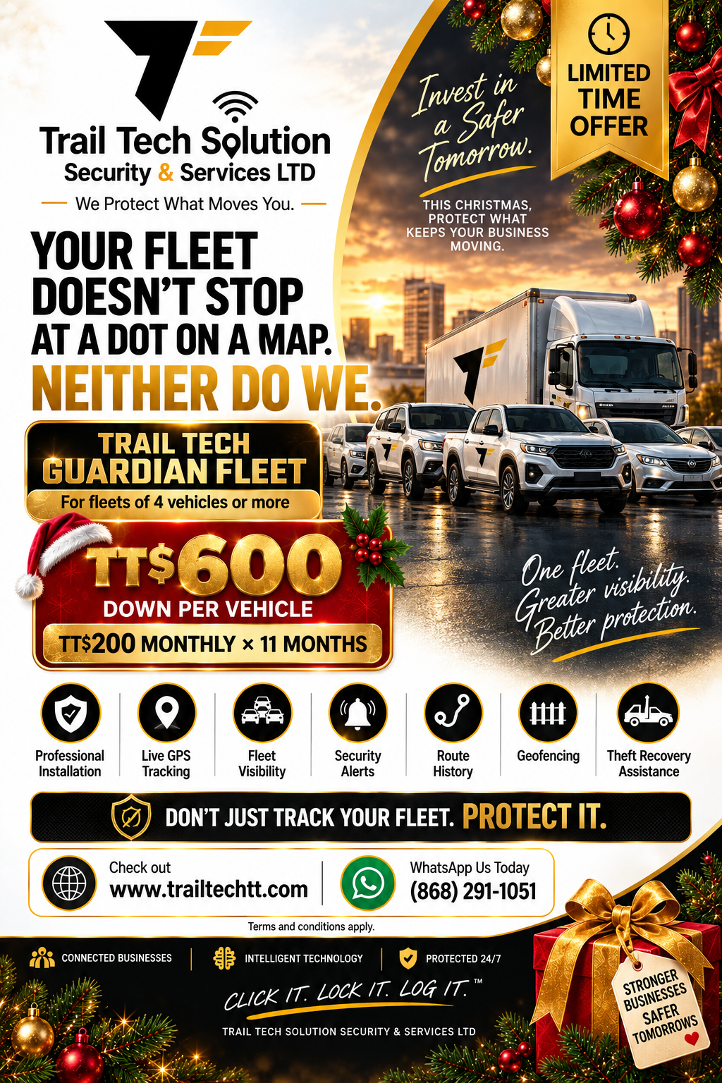 Trail Tech Guardian Fleet Christmas special for fleets of 4 vehicles or more